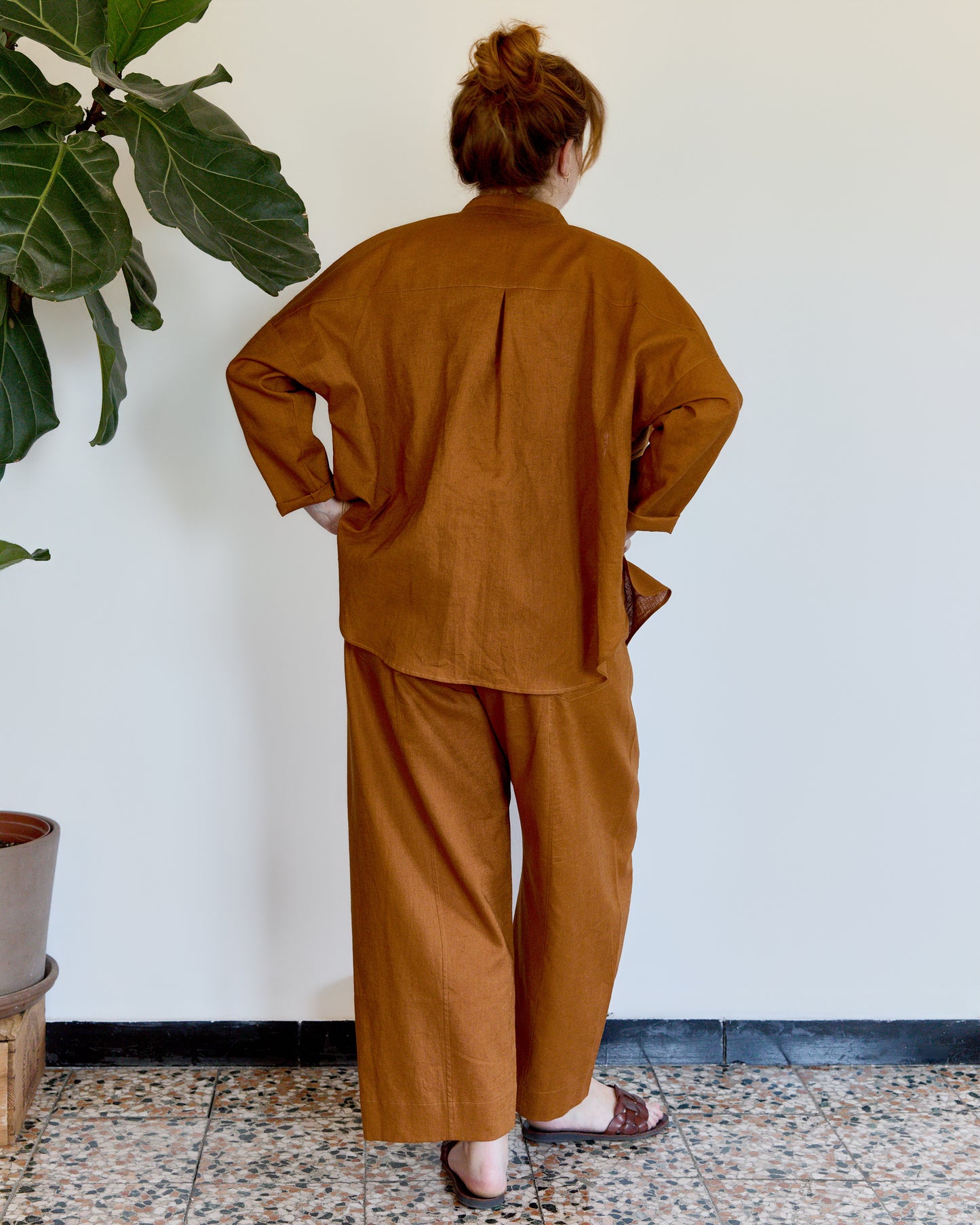 Aiga Coral Red Viscose Shirt
