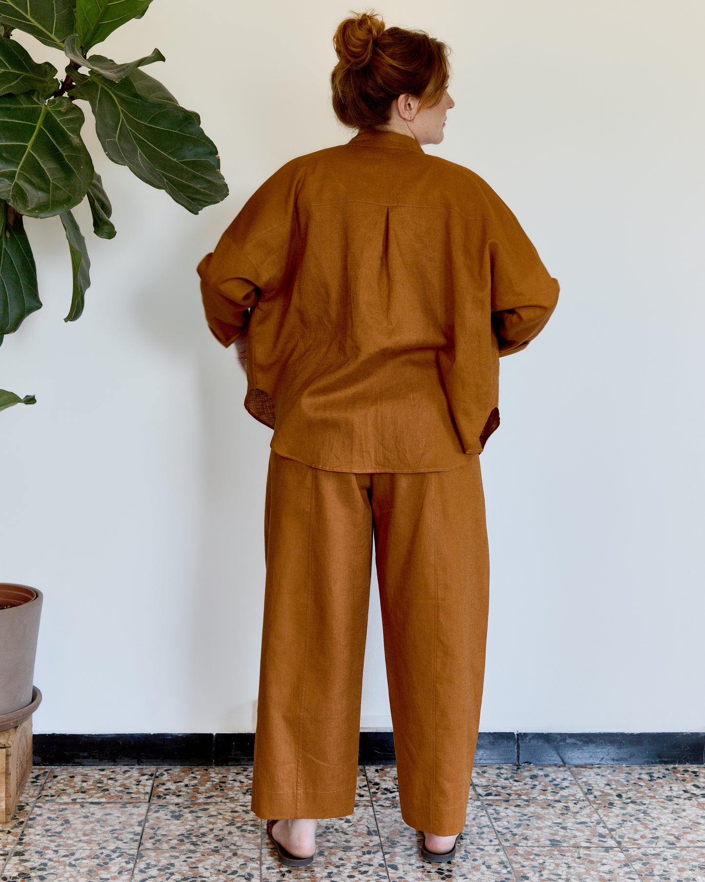 Aiga Coral Red Viscose Shirt