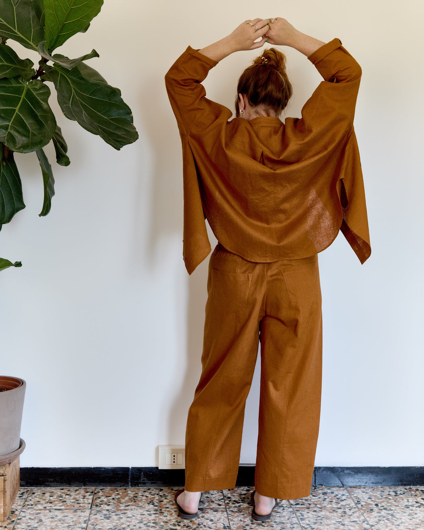Aiga Coral Red Viscose Shirt