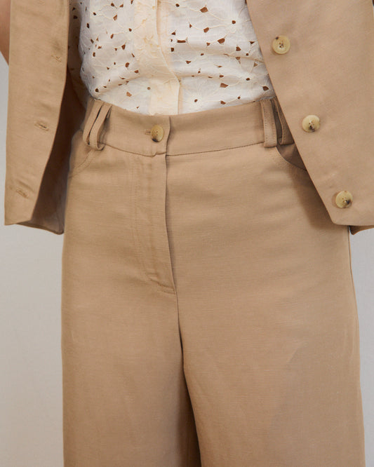 COMPLETE - Cianìn Cianìn palazzo trousers + Pecìn wool vest in Cloud Grey