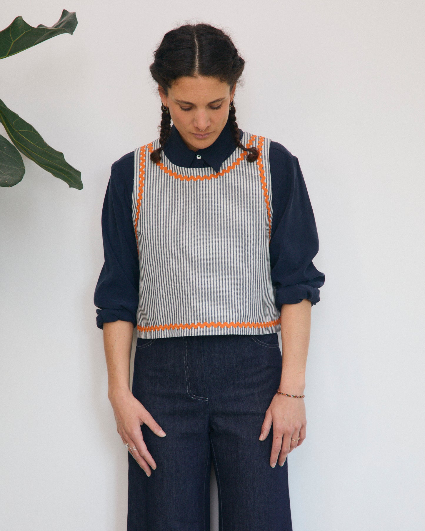 Pecìn Wool Vest in Cloud Grey