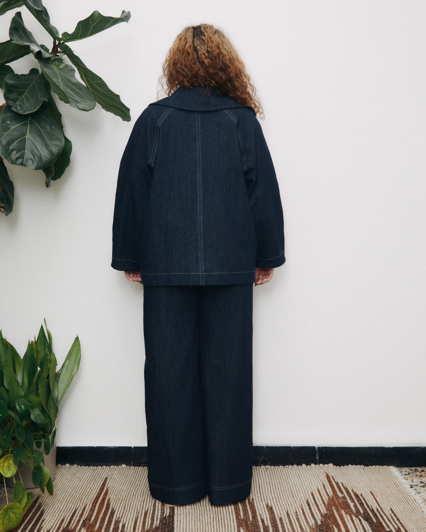 Gaia jacket lined in herringbone wool