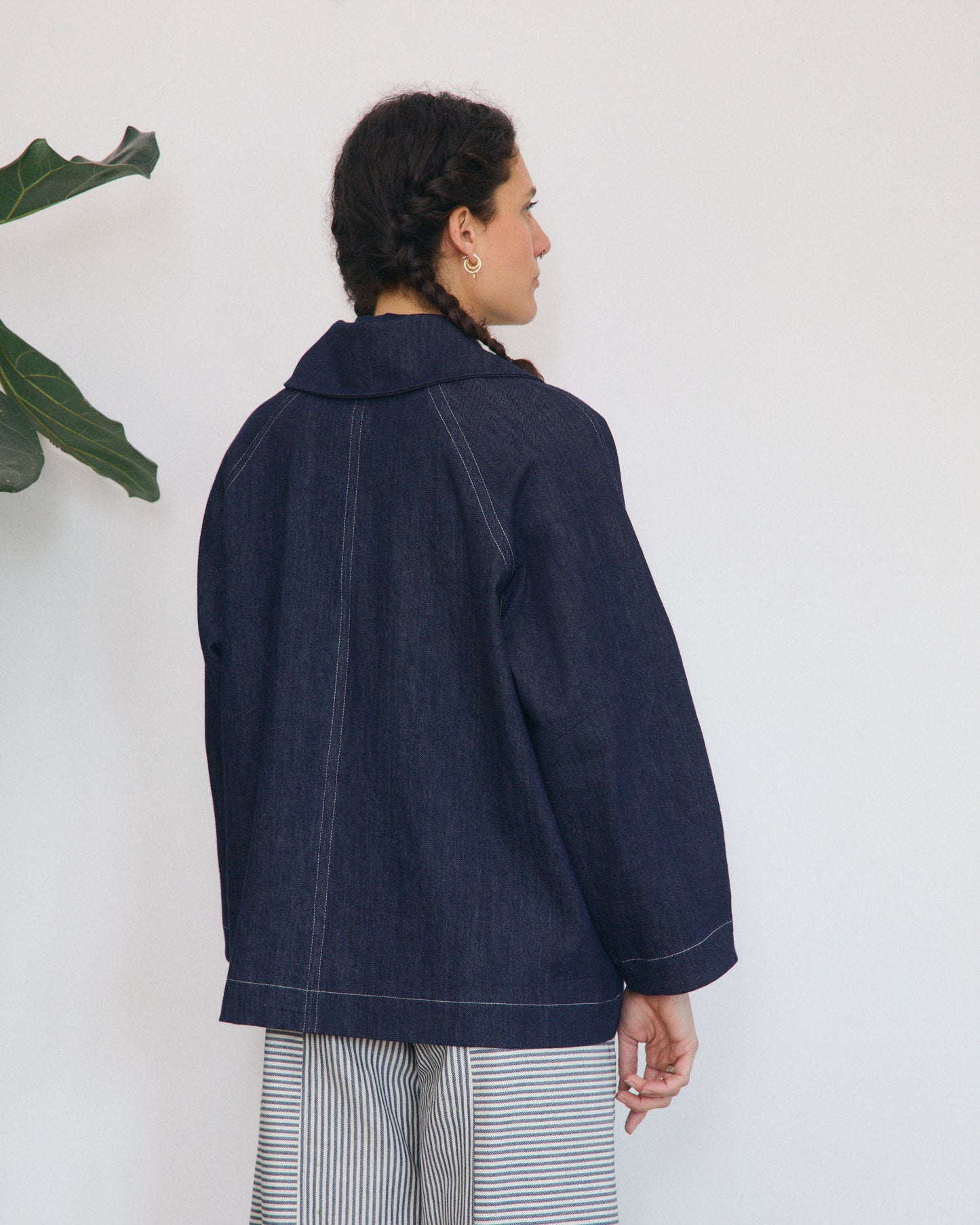 Gaia jacket lined in herringbone wool