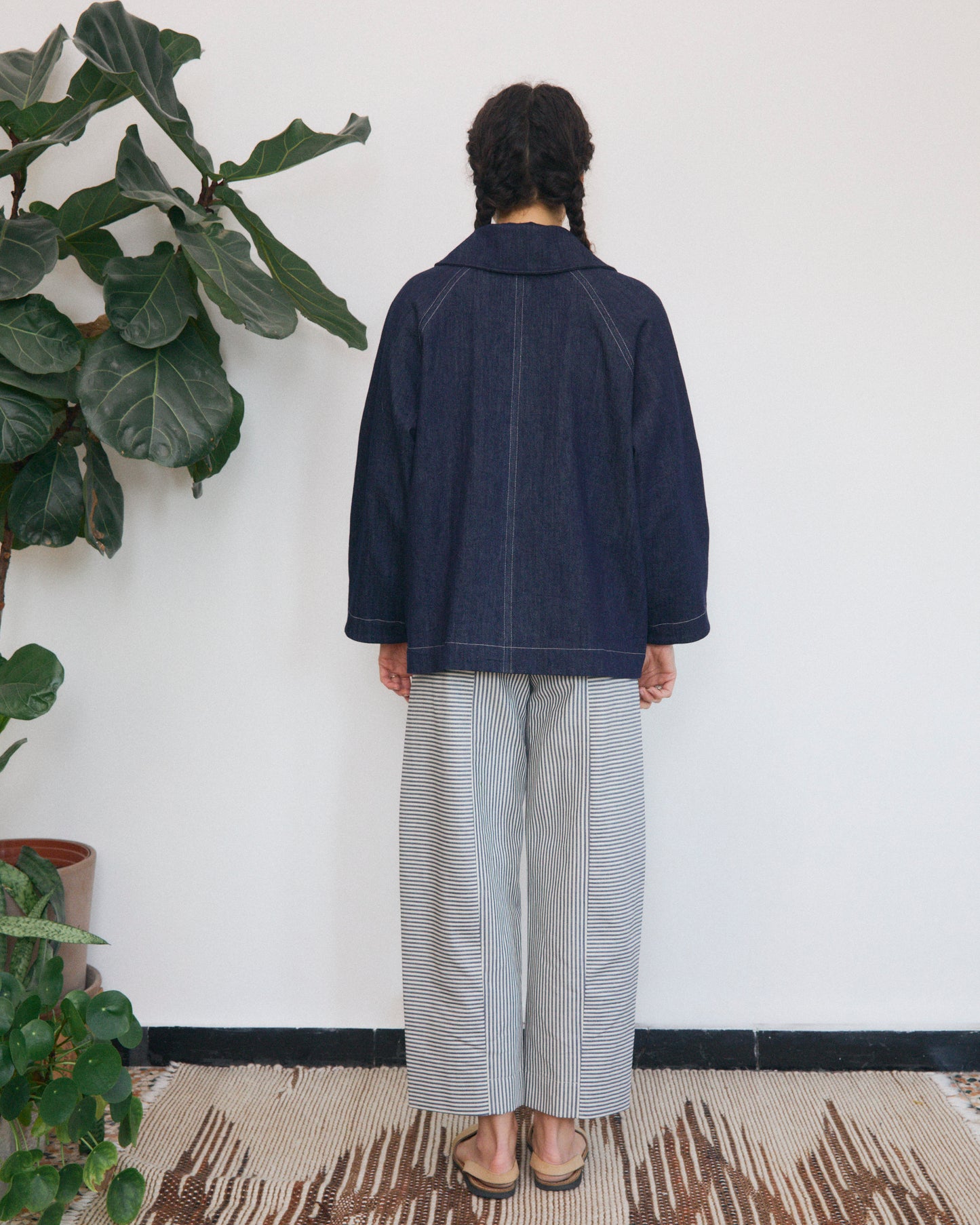 Gaia jacket lined in herringbone wool