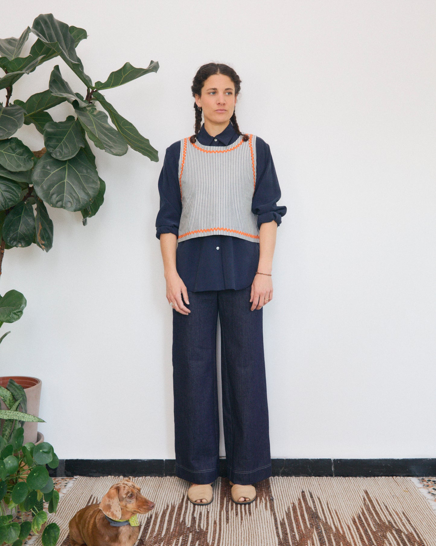 Mainà denim trousers in dark blue