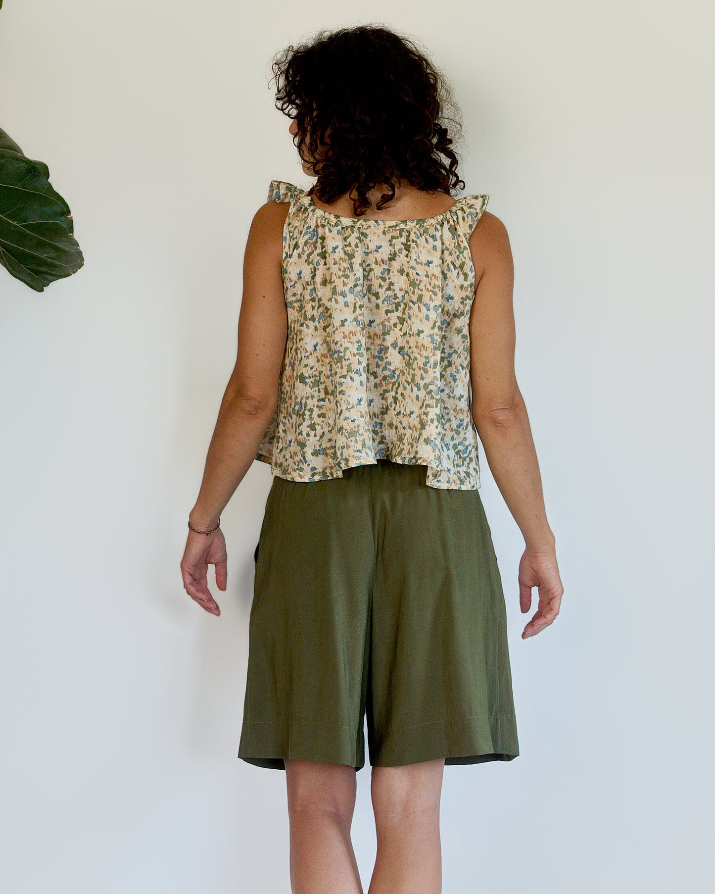 Peach Pink Viscose Shorts