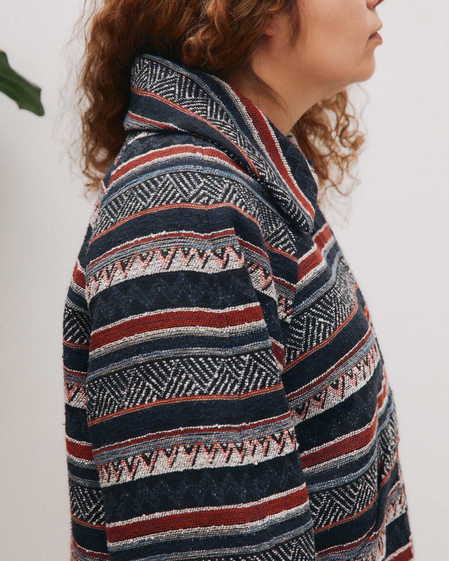 Gaia jacket lined in herringbone wool