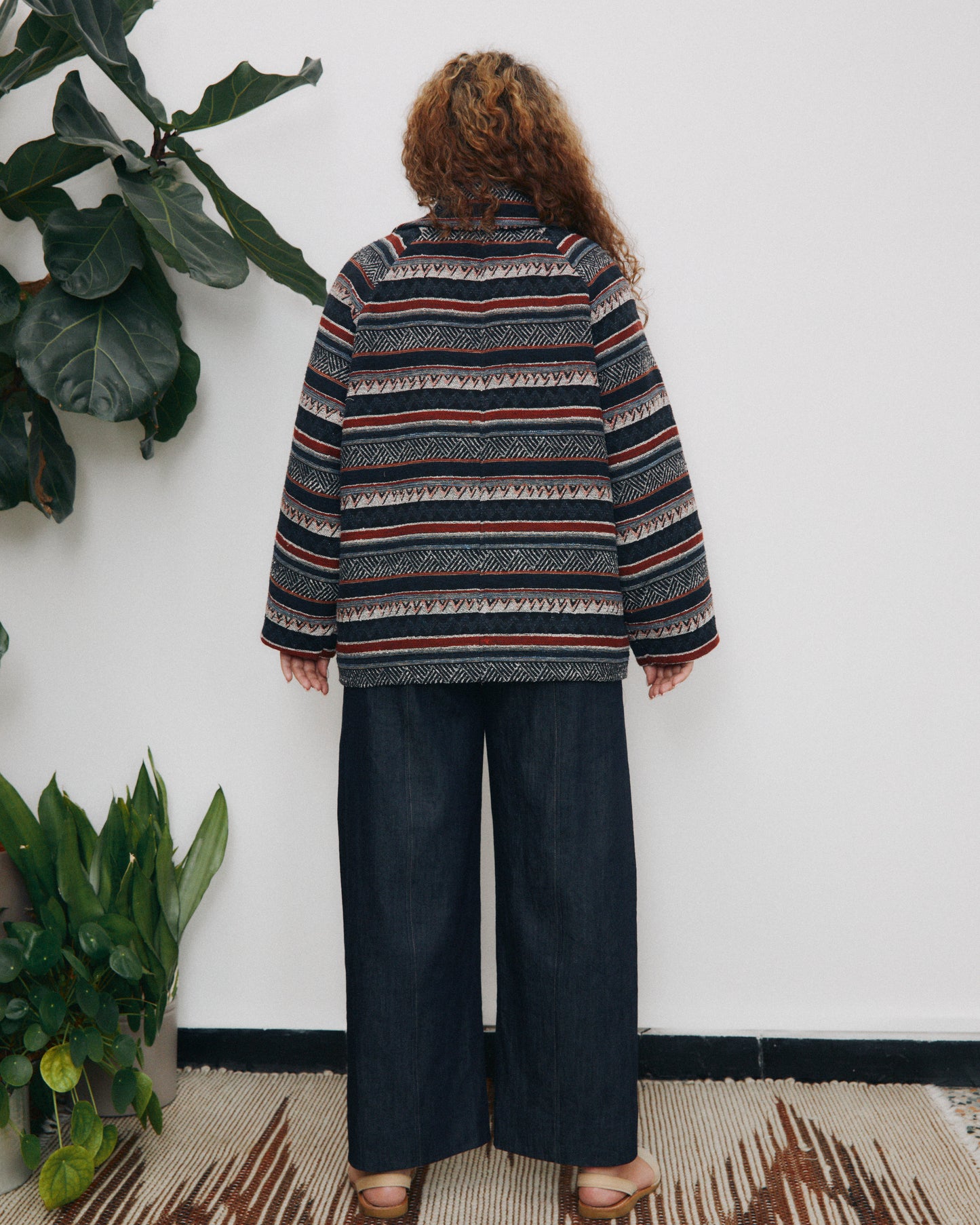 Gaia jacket lined in herringbone wool