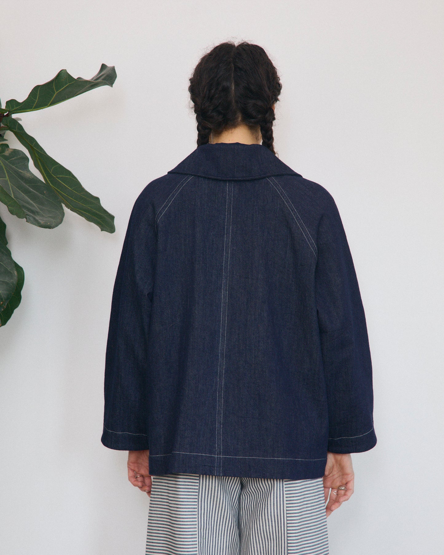 Gaia jacket lined in herringbone wool