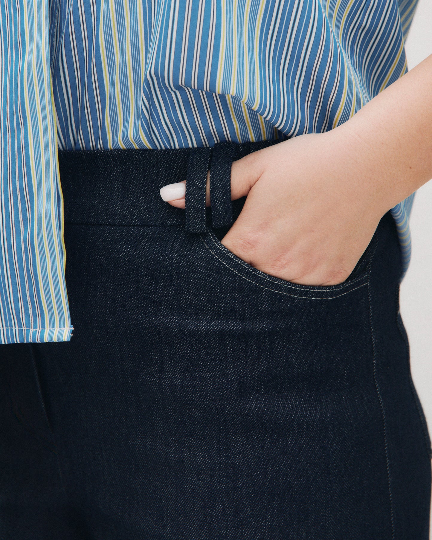 Mainà denim trousers in dark blue