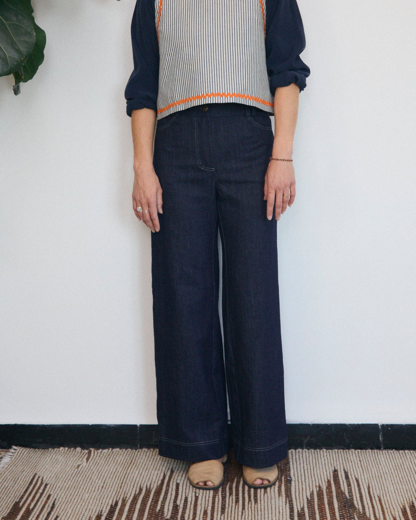 Mainà denim trousers in dark blue
