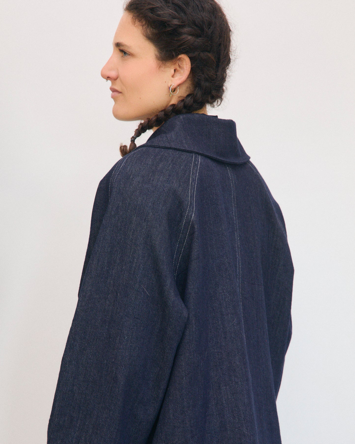 Gaia jacket lined in herringbone wool