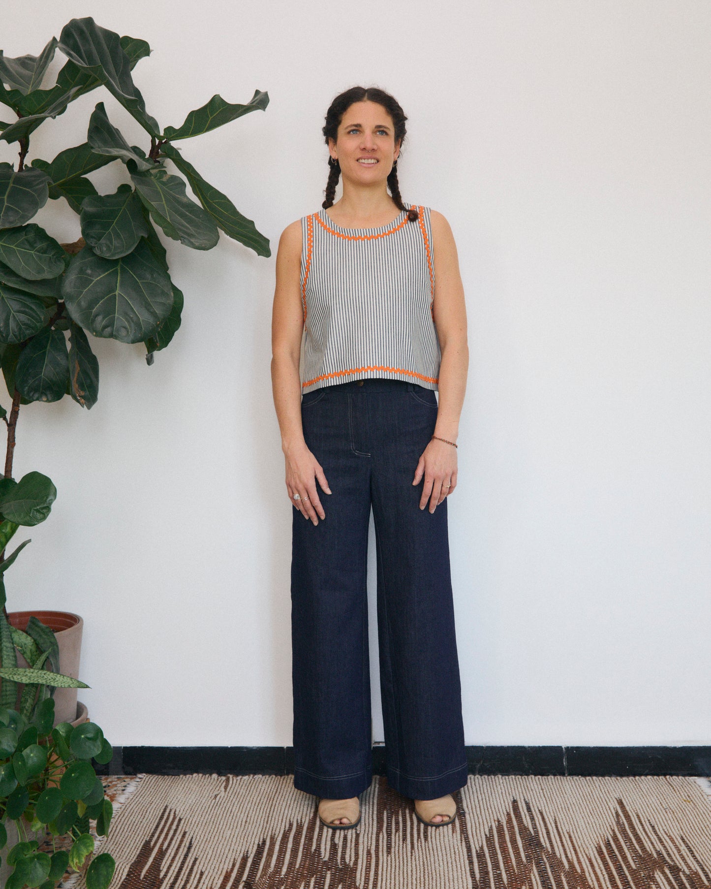 Mainà denim trousers in dark blue