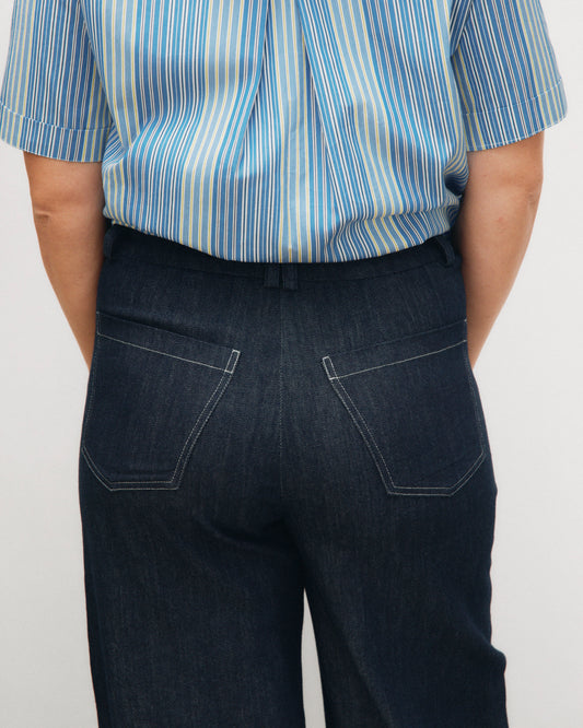 Pantalone jeans Mainà in denim Blu scuro, peso medio