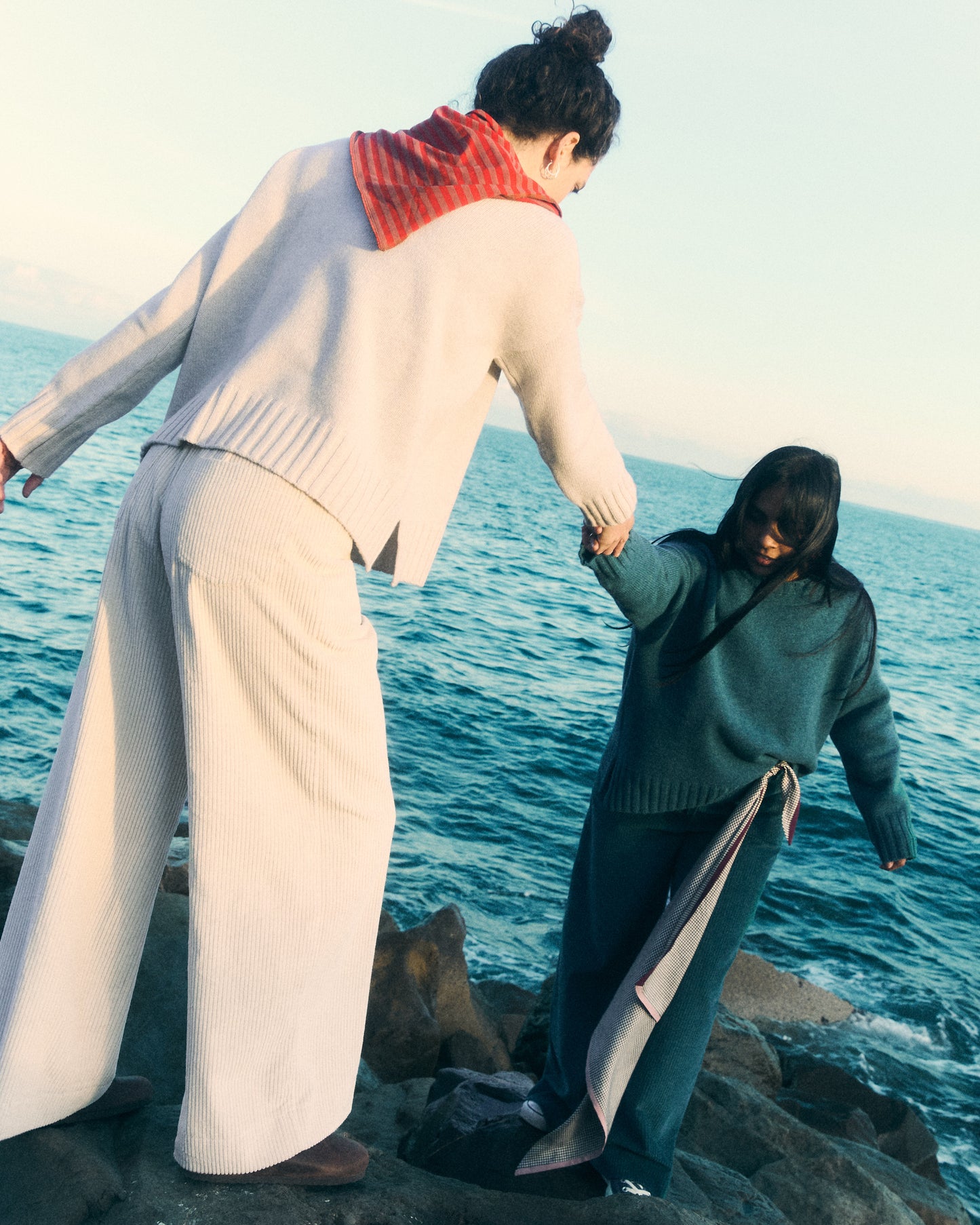 Foulard Niù in jersey a righe marinare