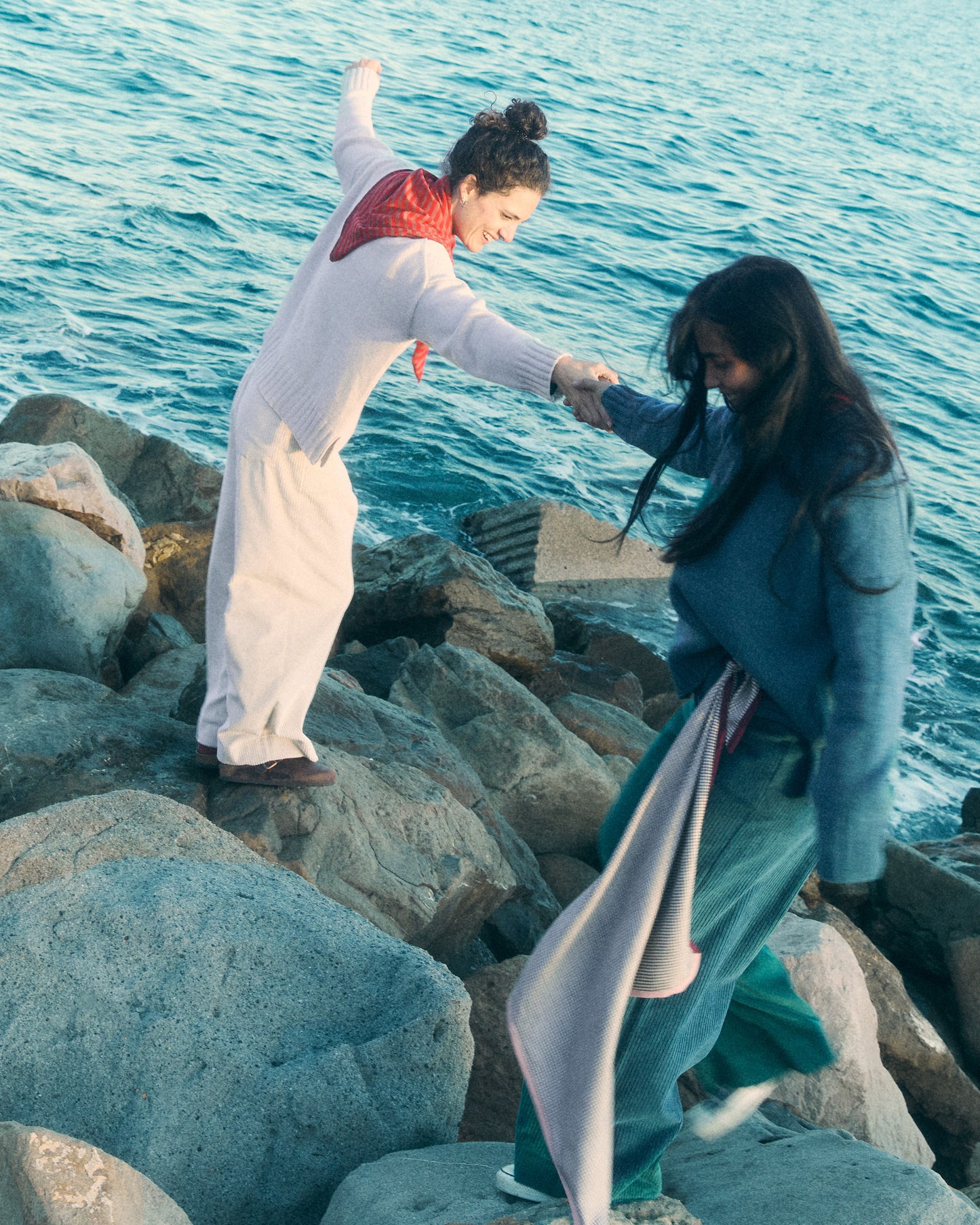 Foulard Niù in jersey a righe marinare