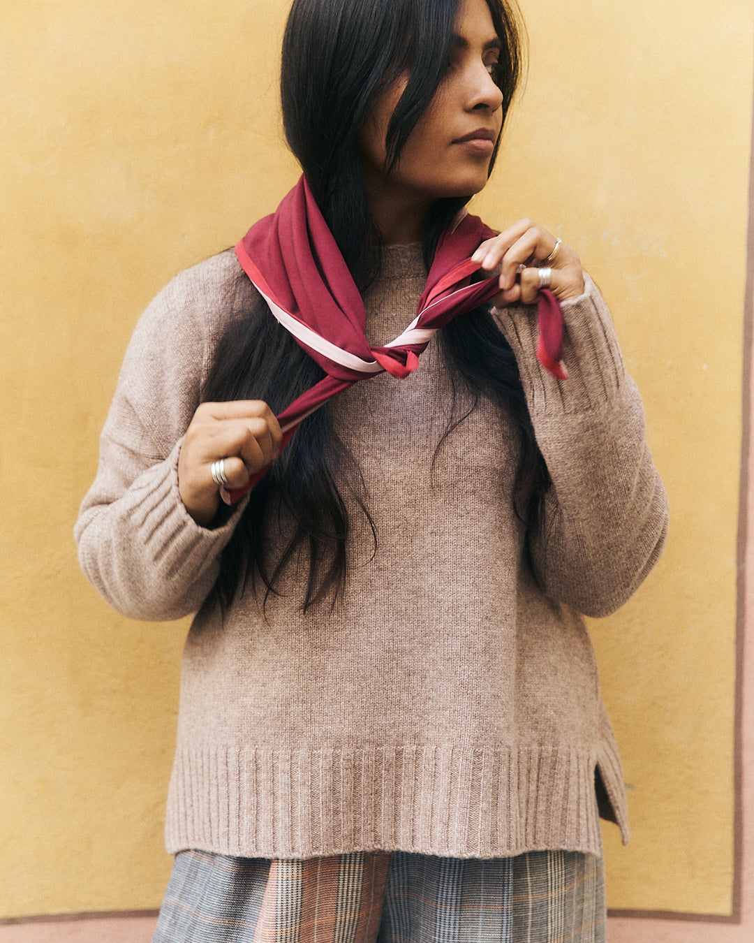 Foulard Niù in seta vintage Amarena