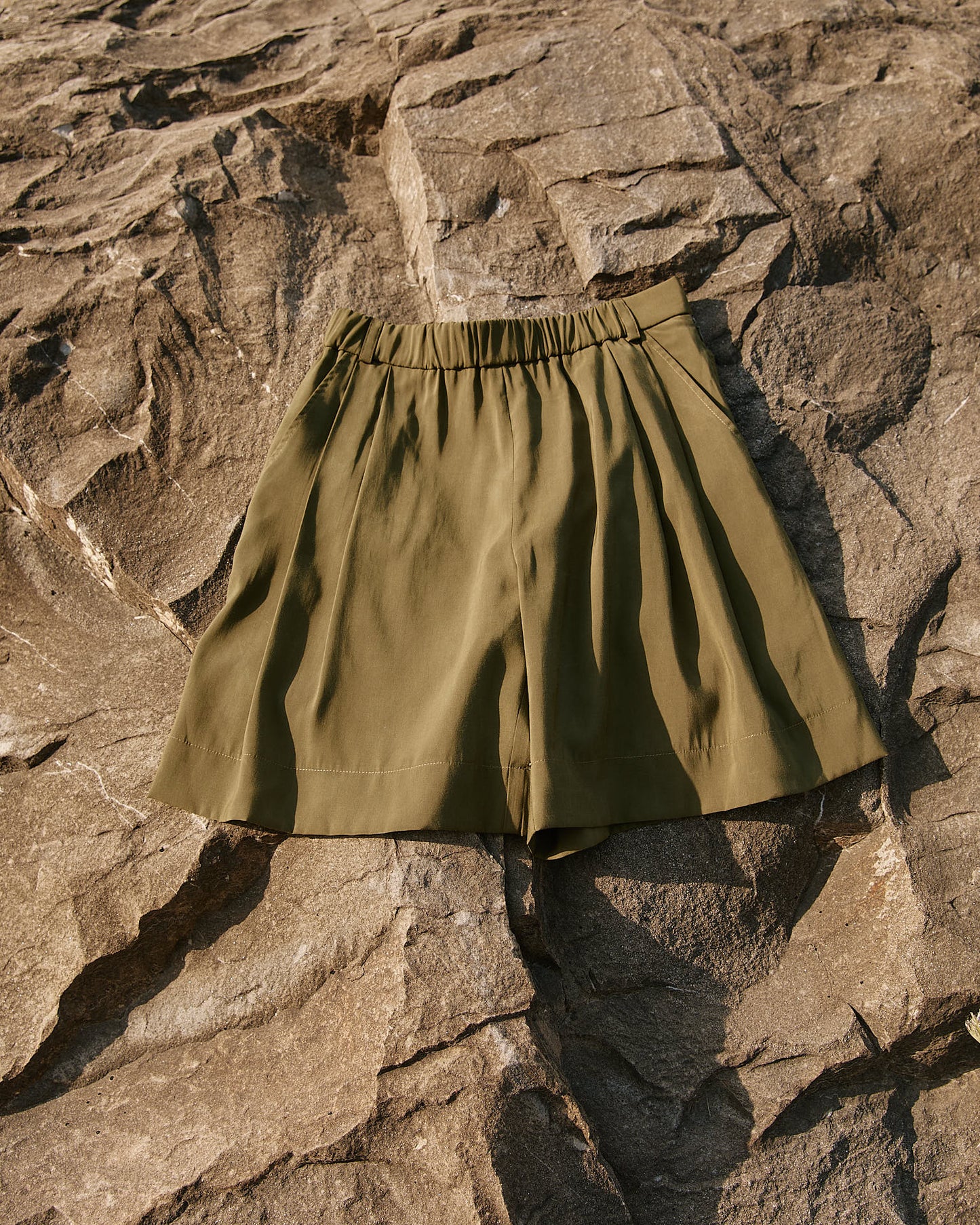 Peach Pink Viscose Shorts