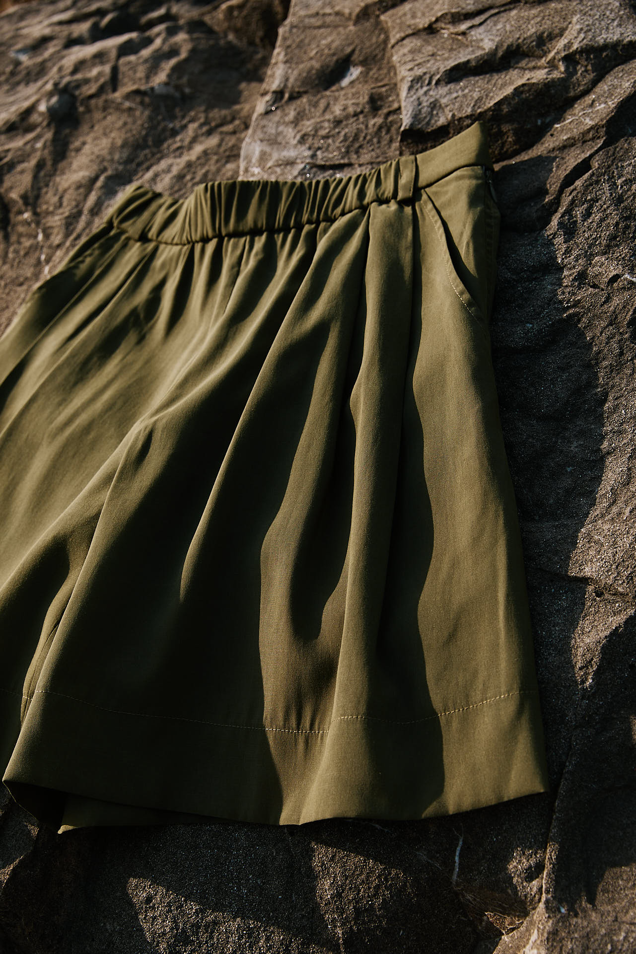 Peach Pink Viscose Shorts